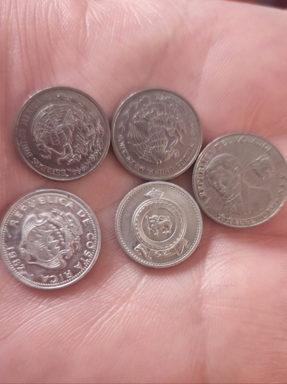 Collection of various international coins